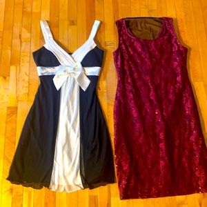 Two women’s dresses